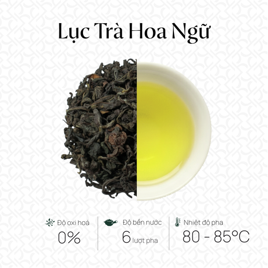 Lục Trà Hoa Ngữ - Trà Xanh Pha Ấm - 60g